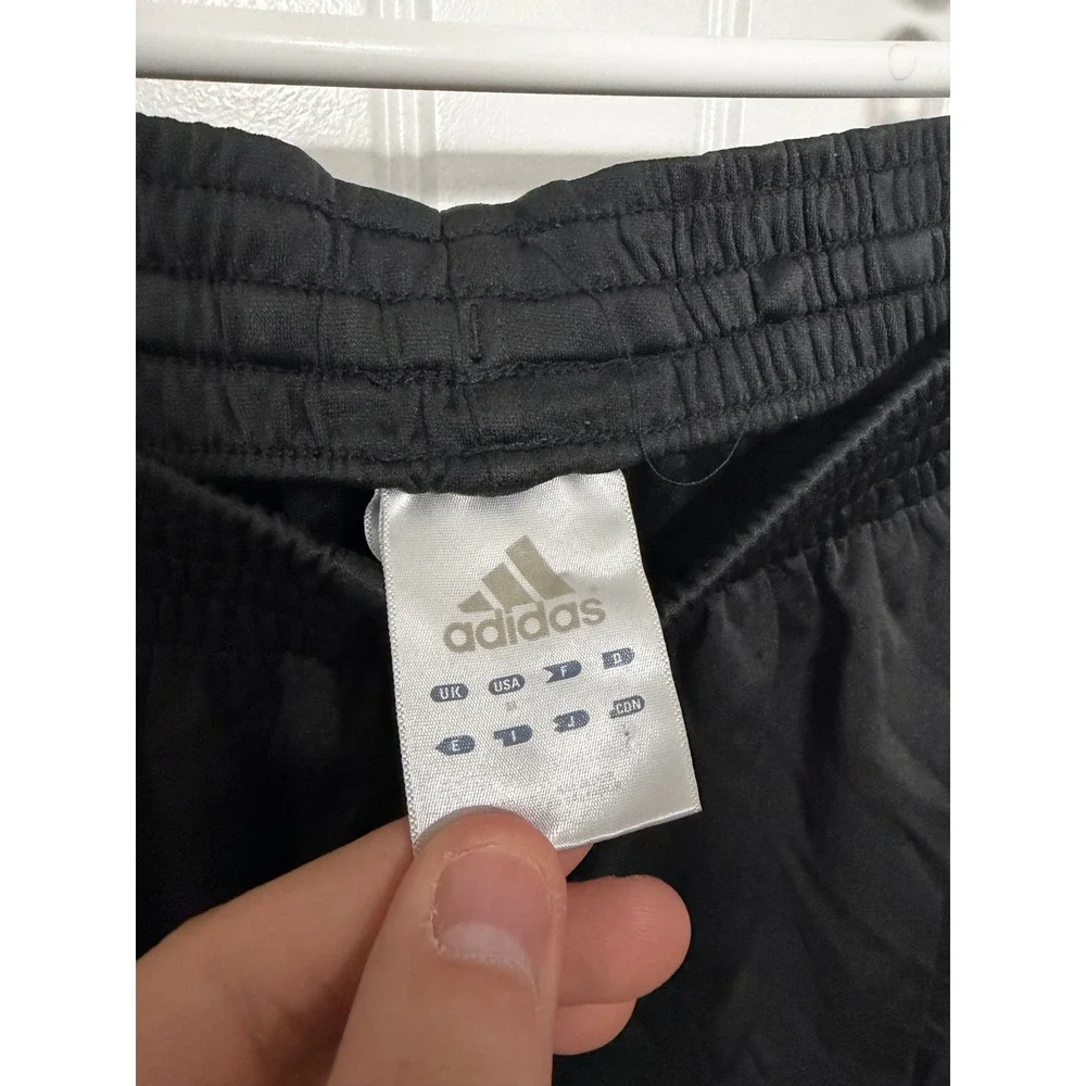 Adidas‎ Athletic Shorts Mens XS Black Elastic Waist Side Stripe Sportswear